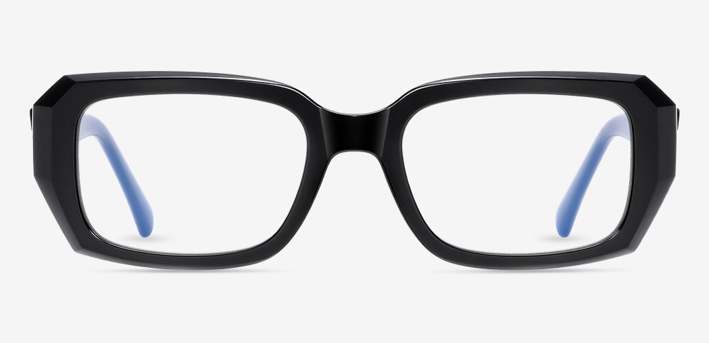 Carliy Black Rectangle Glasses