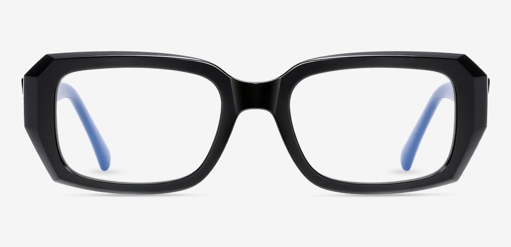 Carliy Black Rectangle Glasses
