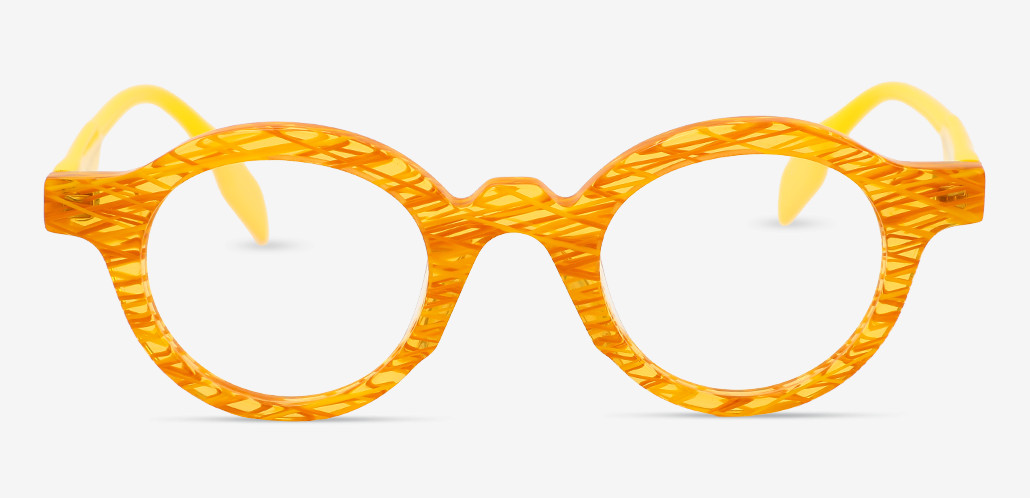 Lucille Yellow Round Glasses