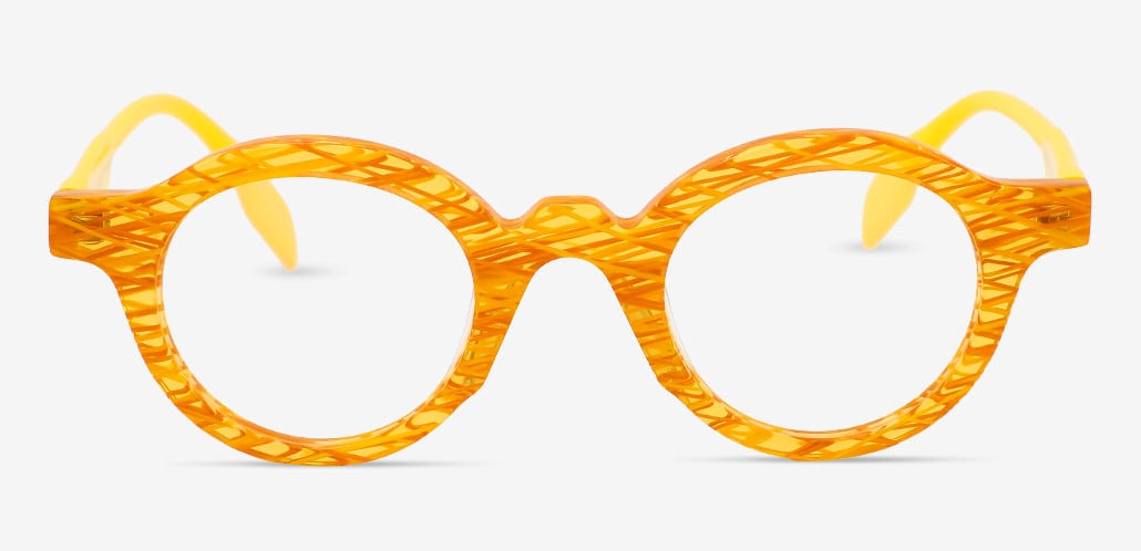 Lucille Yellow Round Glasses