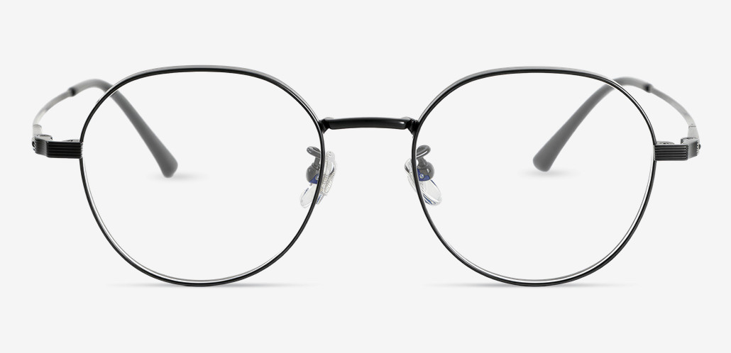 Leahe Gafas Redondas Negras