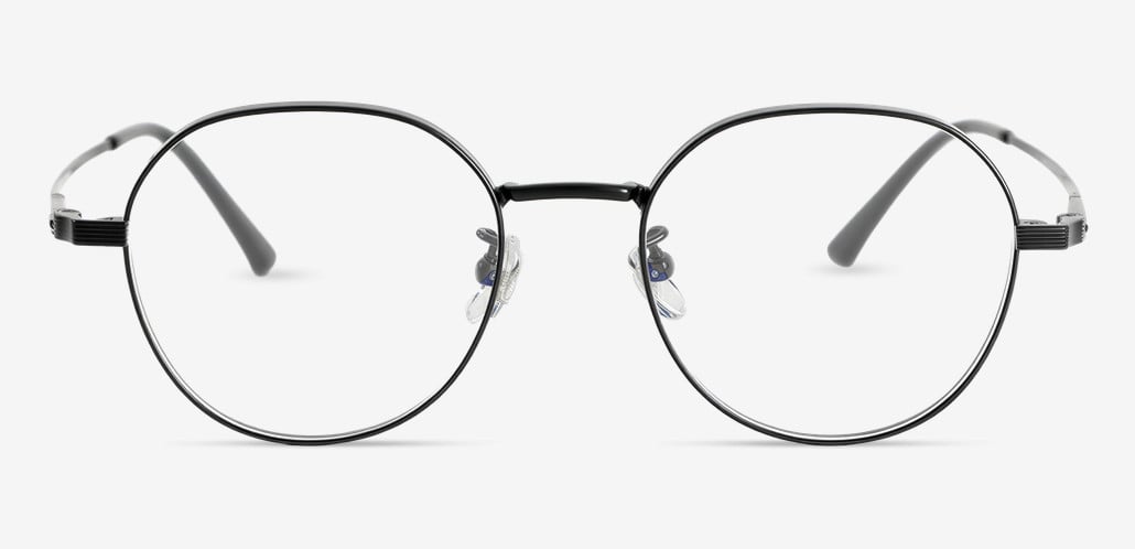Leahe Gafas Redondas Negras
