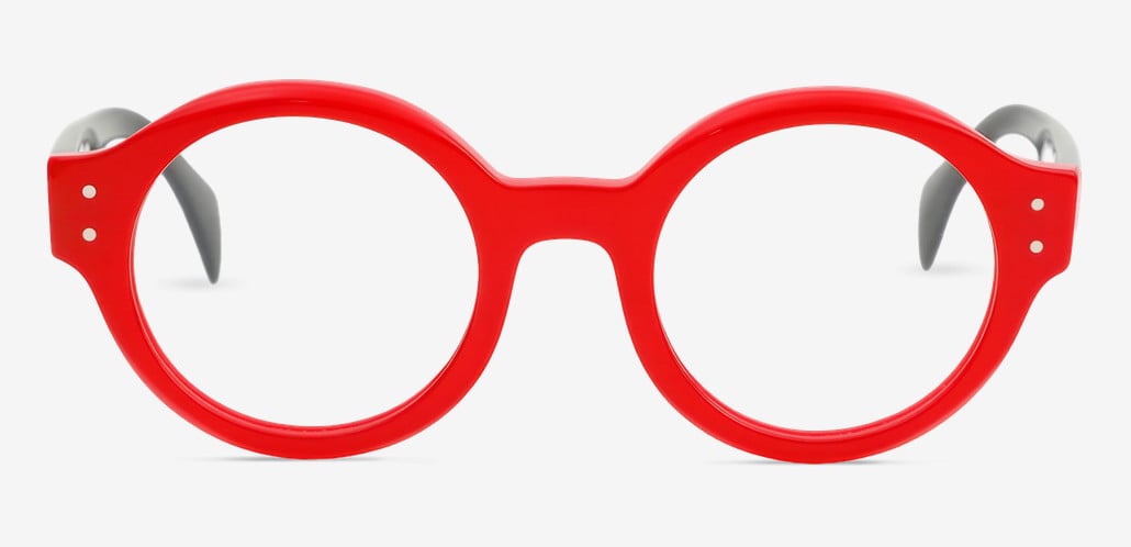 Burns Gafas Redondas Rojas