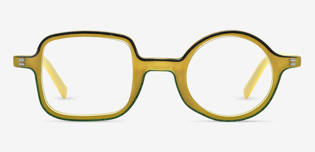 Gafas Cuadradas Redondas Amarillas Enid