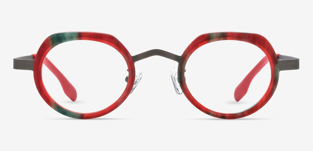 Congreve Gafas Redondas Rojas
