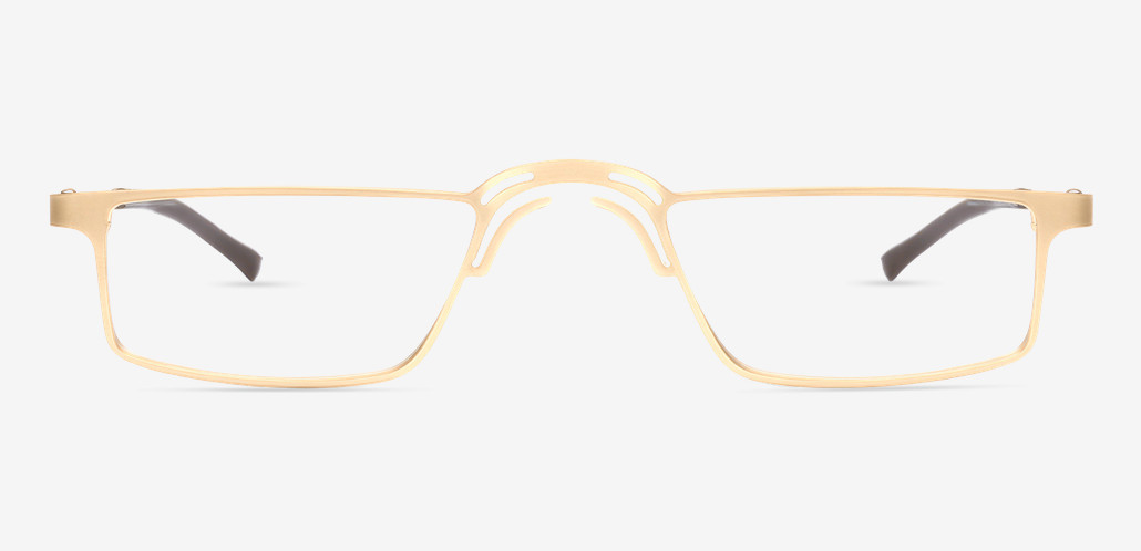 Benedict Gold Rectangle Glasses