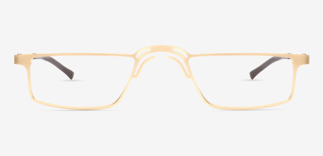 Benedict Gold Rectangle Glasses
