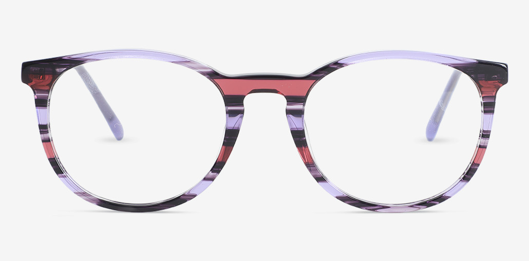 Larina Purple Round Glasses