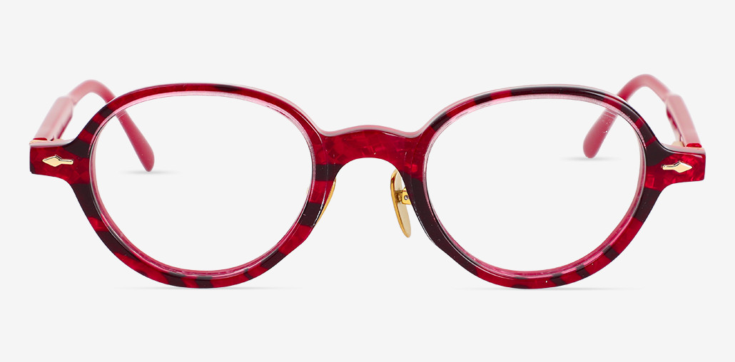 Oriel Rote Runde Brille