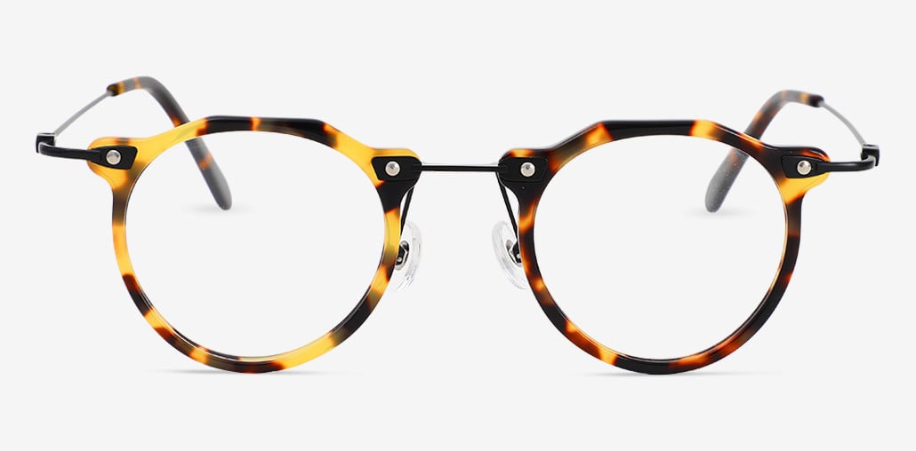 Hugh Yellow Round Glasses