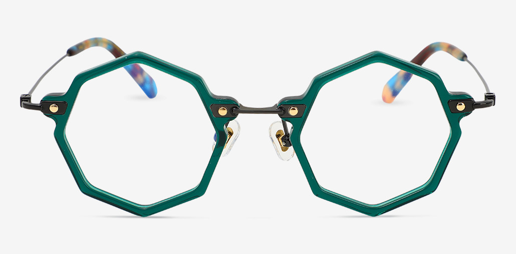 Halbert Gafas Geométricas Verdes