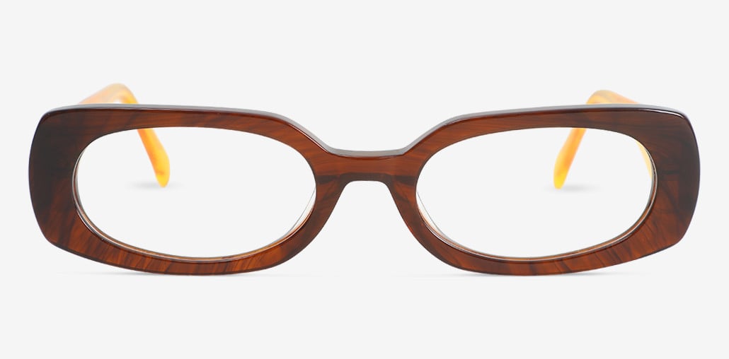 Ellery Gafas Rectangulares Marrones