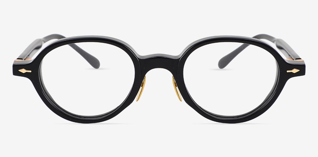 Oriel Black Round Glasses