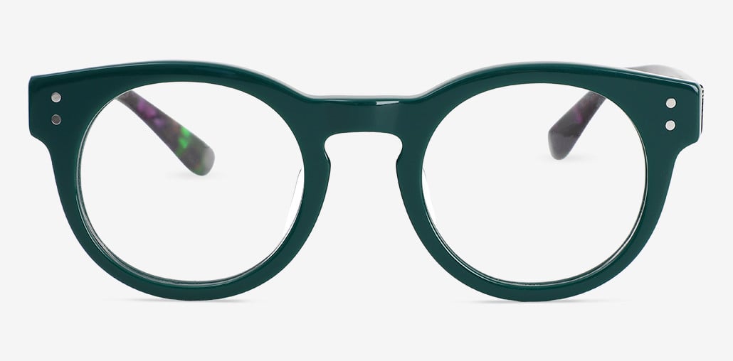 Kane Green Round Glasses