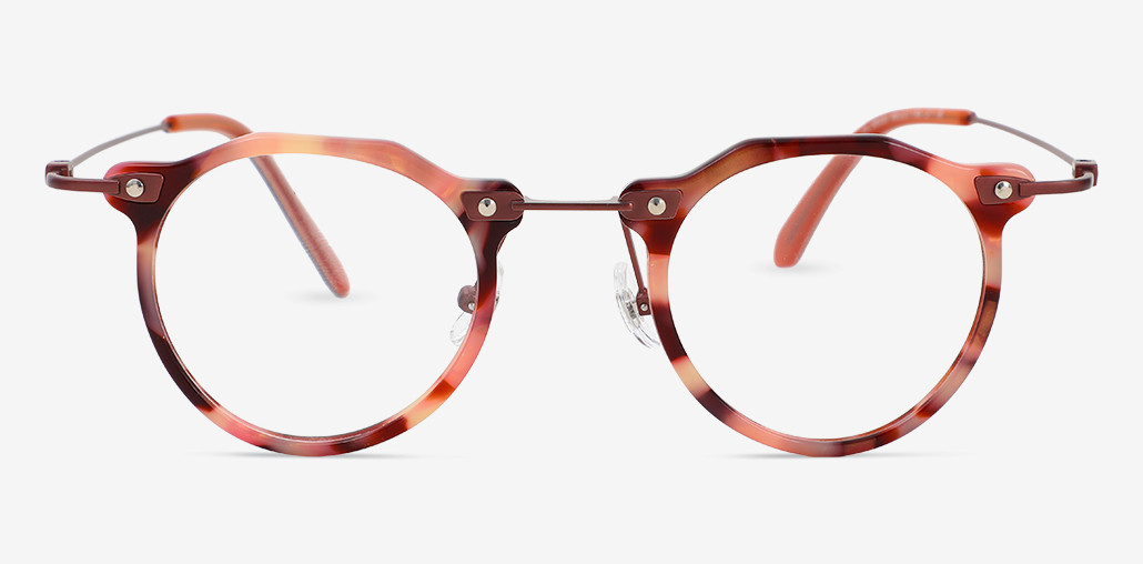 Hugh Pink Round Glasses