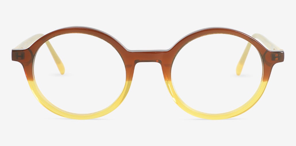 Emery Yellow Round Glasses