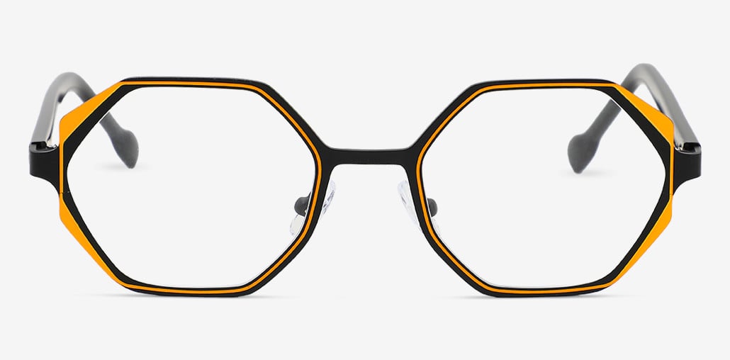 Ferris Orange Geometric Glasses