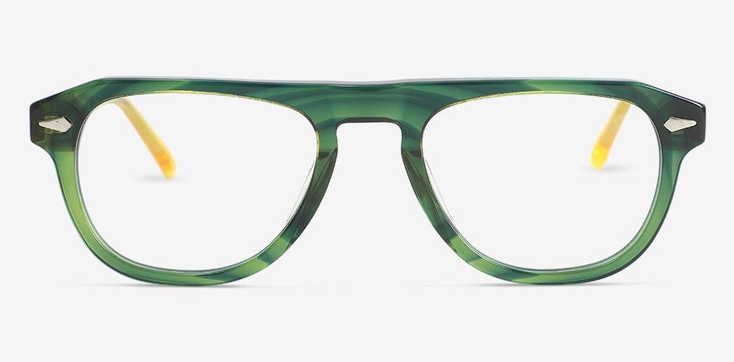 Kelsey Green Aviator Glasses