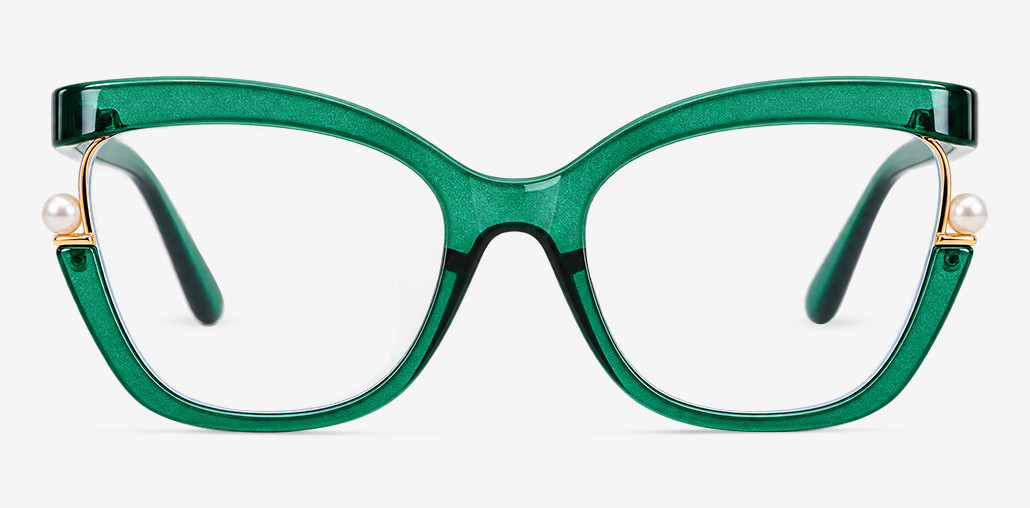 Halona Grüne Cat Eye Brille