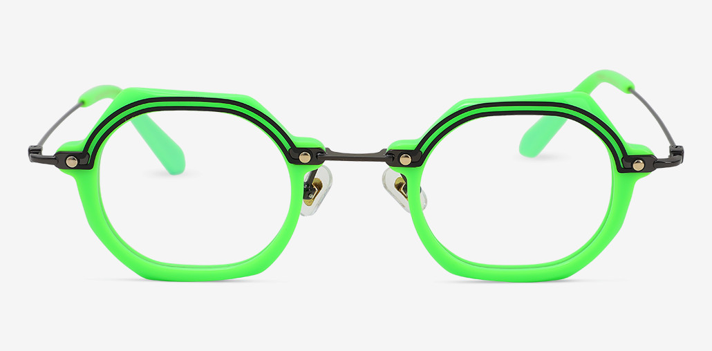 Marta Green Round Glasses
