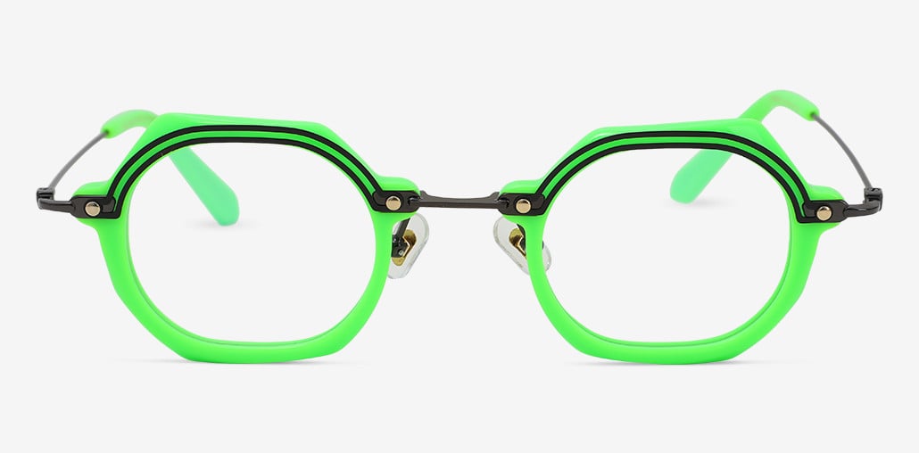 Marta Green Round Glasses