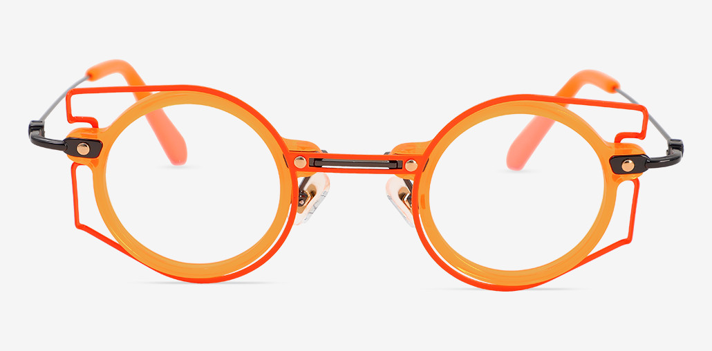 Maisie Gafas Redondas Naranjas