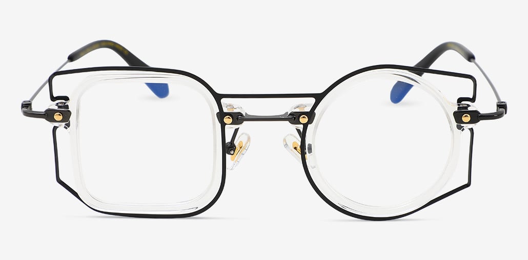 Frank Gafas Cuadradas Redondas Transparentes