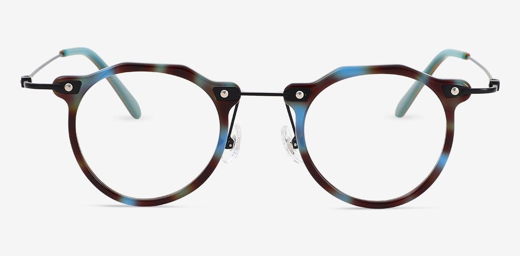 Hugh Blue Round Glasses