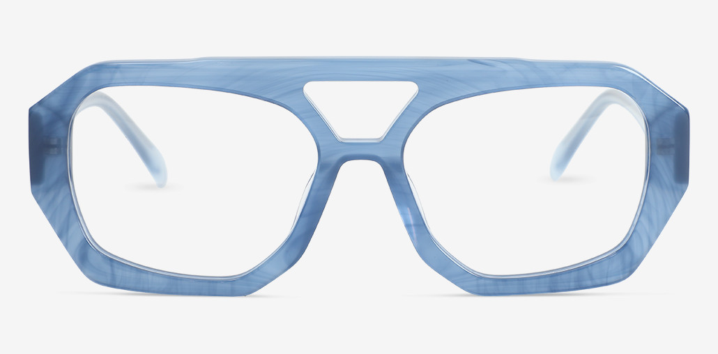 Dwight Blue Aviator Glasses