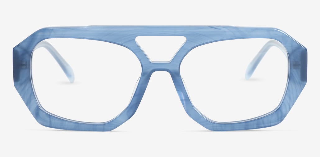 Dwight Blue Aviator Glasses