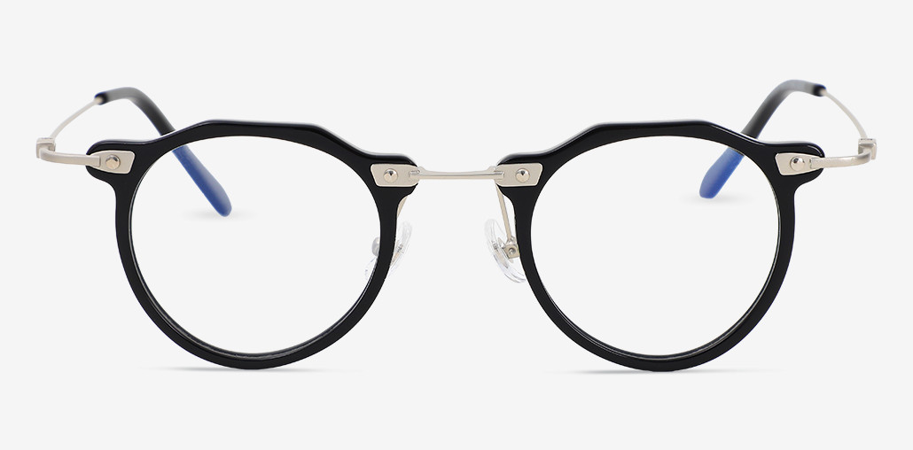 Hugh Black Round Glasses