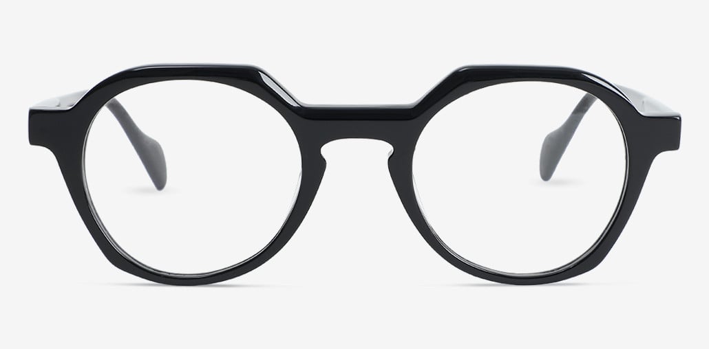 Janet Black Round Glasses