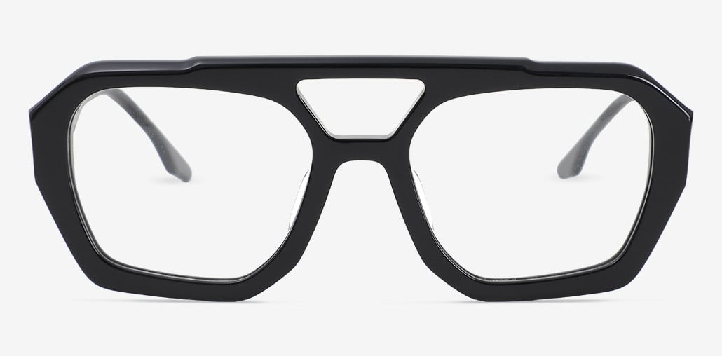 Jonathan Schwarze Pilot Brille
