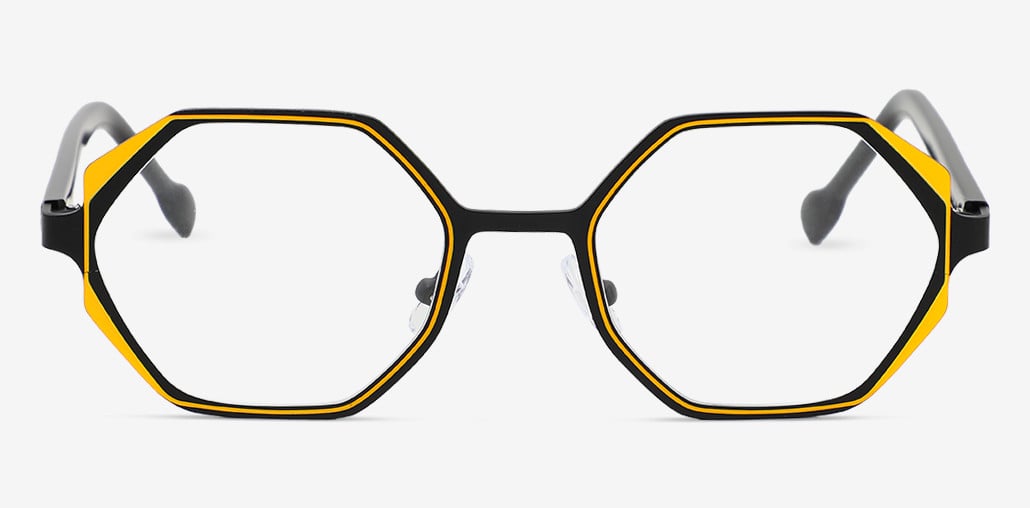 Ferris Orange Geometric Glasses
