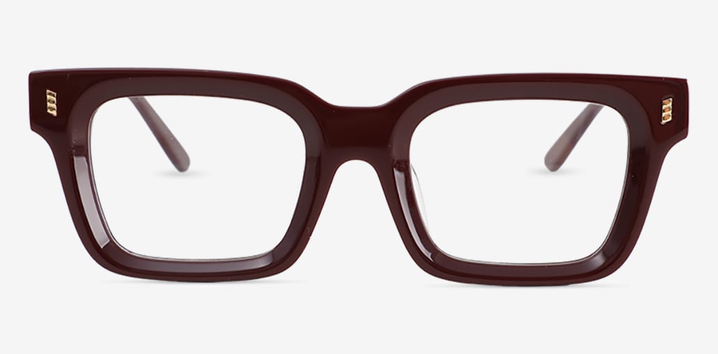 Praised Rote Quadratische Brille