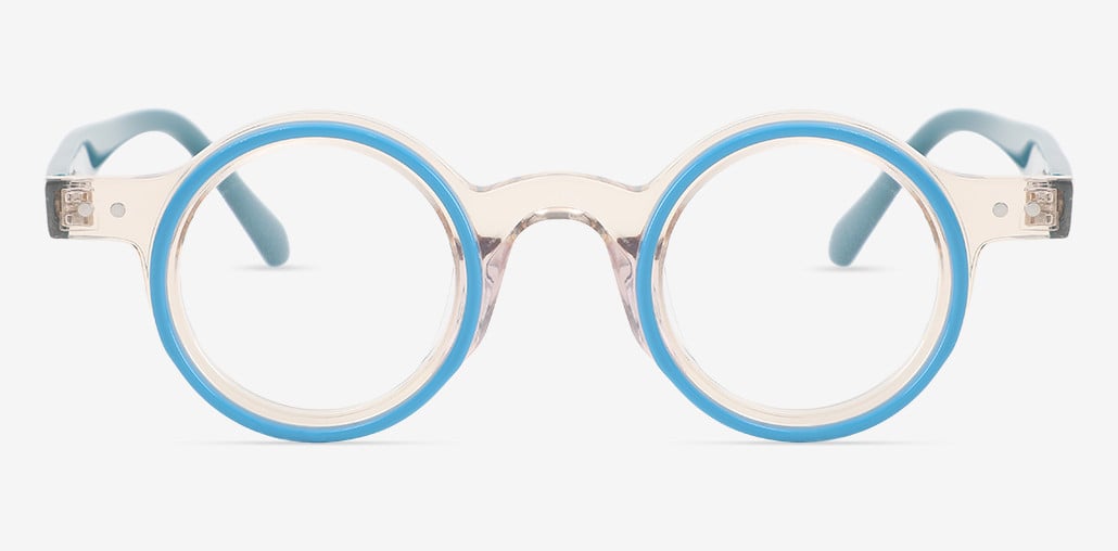 Harrison Blue Round Glasses