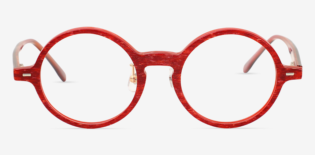 Peg Red Round Glasses