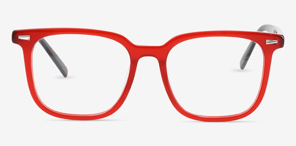 Irvin Rote Quadratische Brille