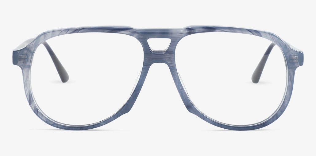 Edwin Blue Aviator Glasses