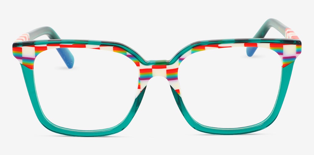 Ferguson Green Square Glasses