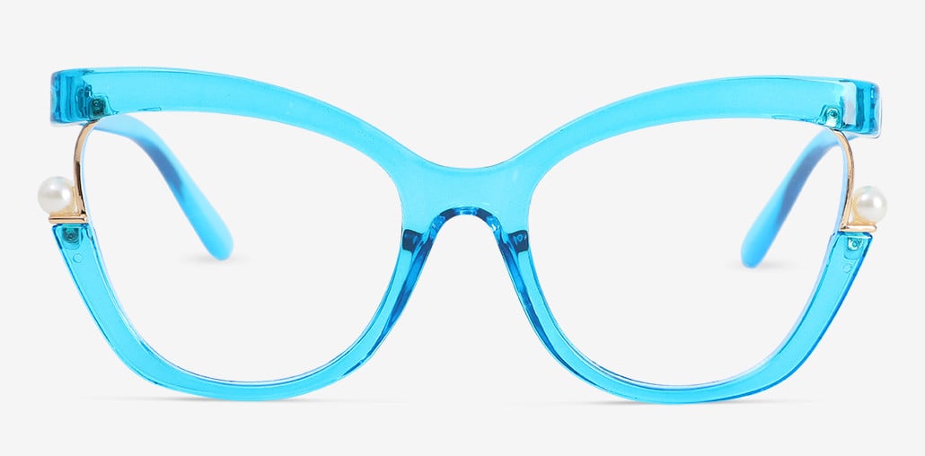 Halona Lunettes Cat Eye Bleues
