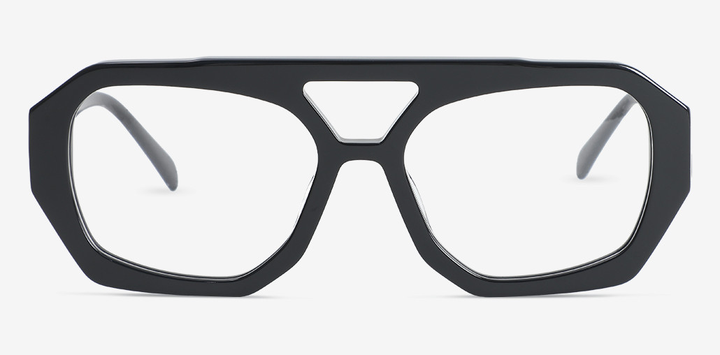Dwight Black Aviator Glasses