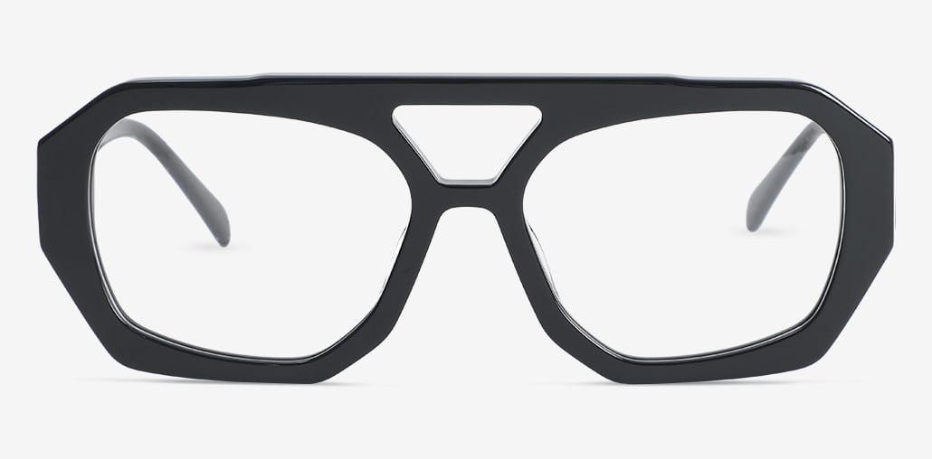 Dwight Black Aviator Glasses