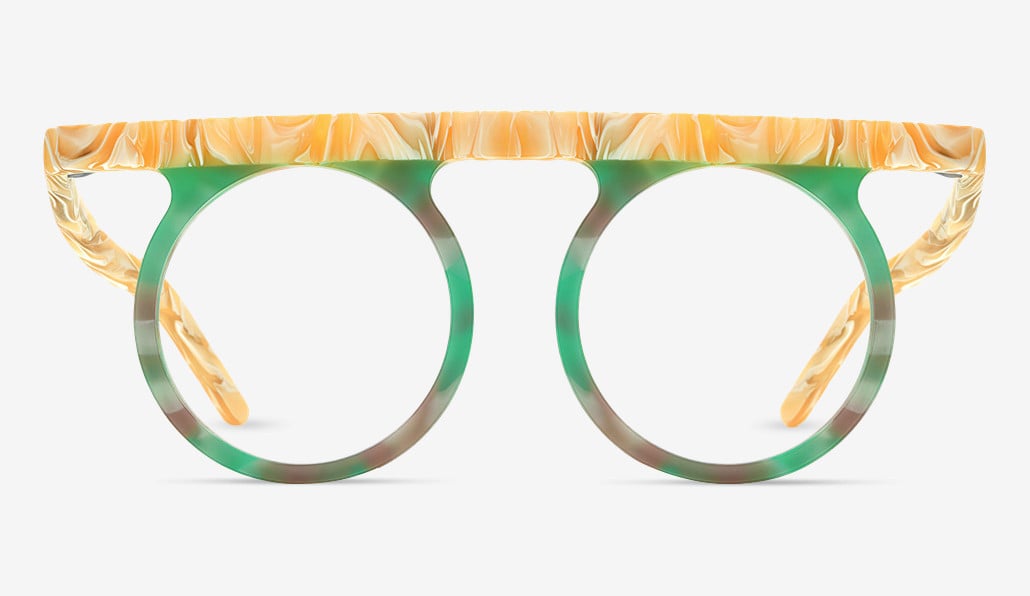Danielle Green Round Glasses
