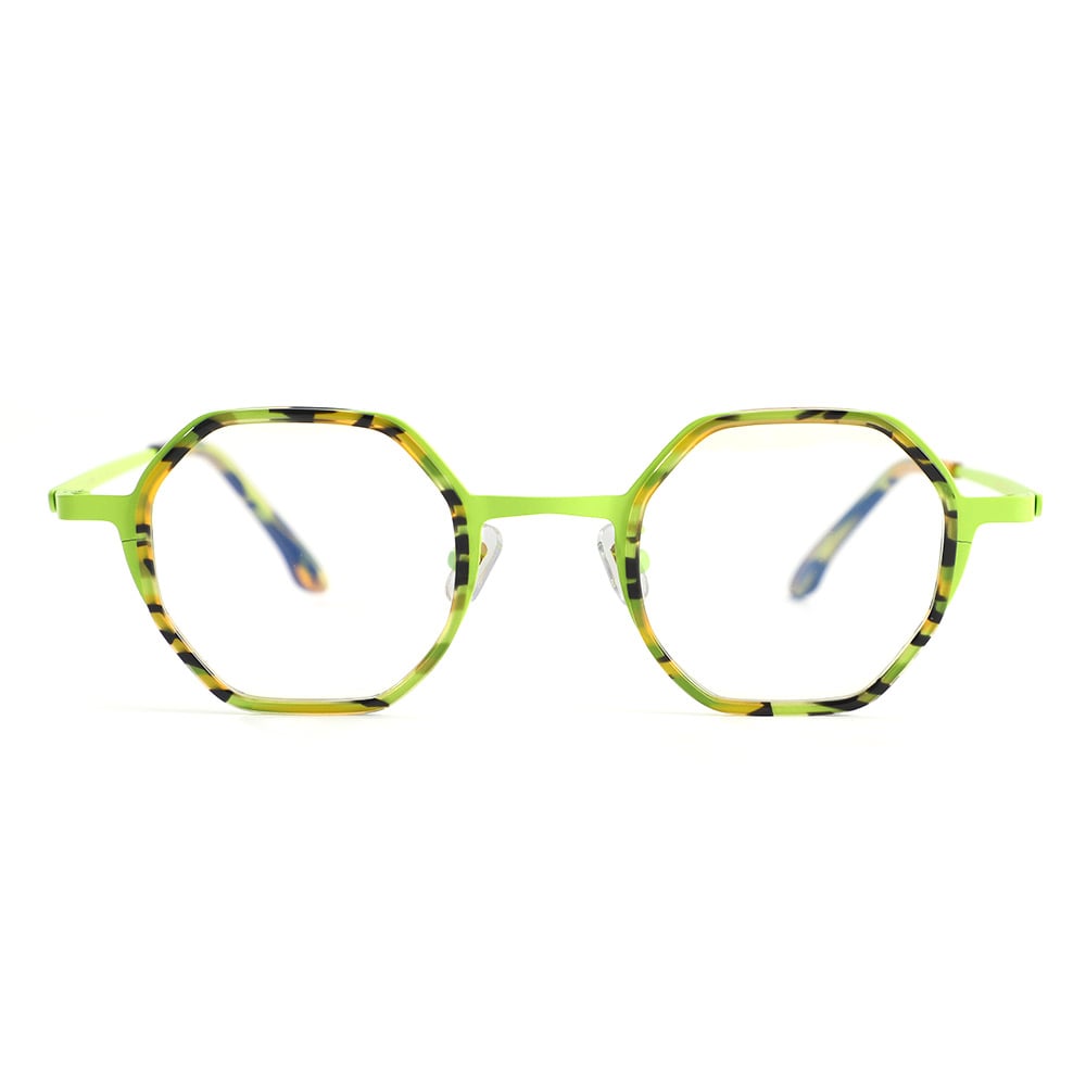 Jacob Grüne Geometrische Brille
