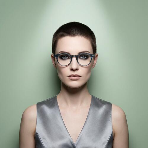 Young Blue Round Glasses