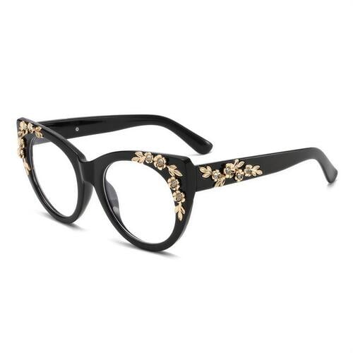 Earu Black Cat Eye Glasses