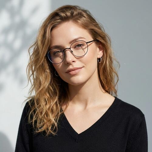 Emerson Black Round Glasses