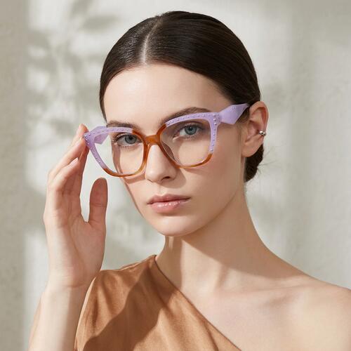 Gloria Purple Square Glasses