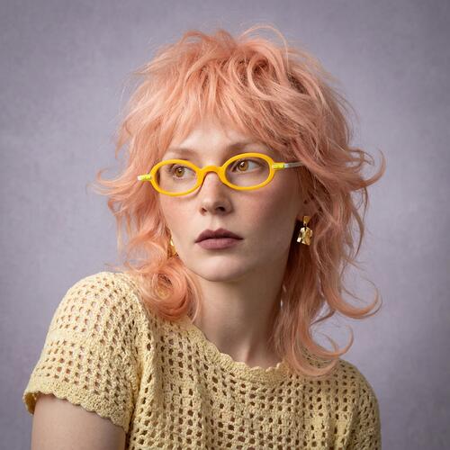 Kimberley Yellow Oval Glasses